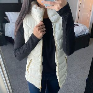 White & Gold Calvin Klein Puffer Vest